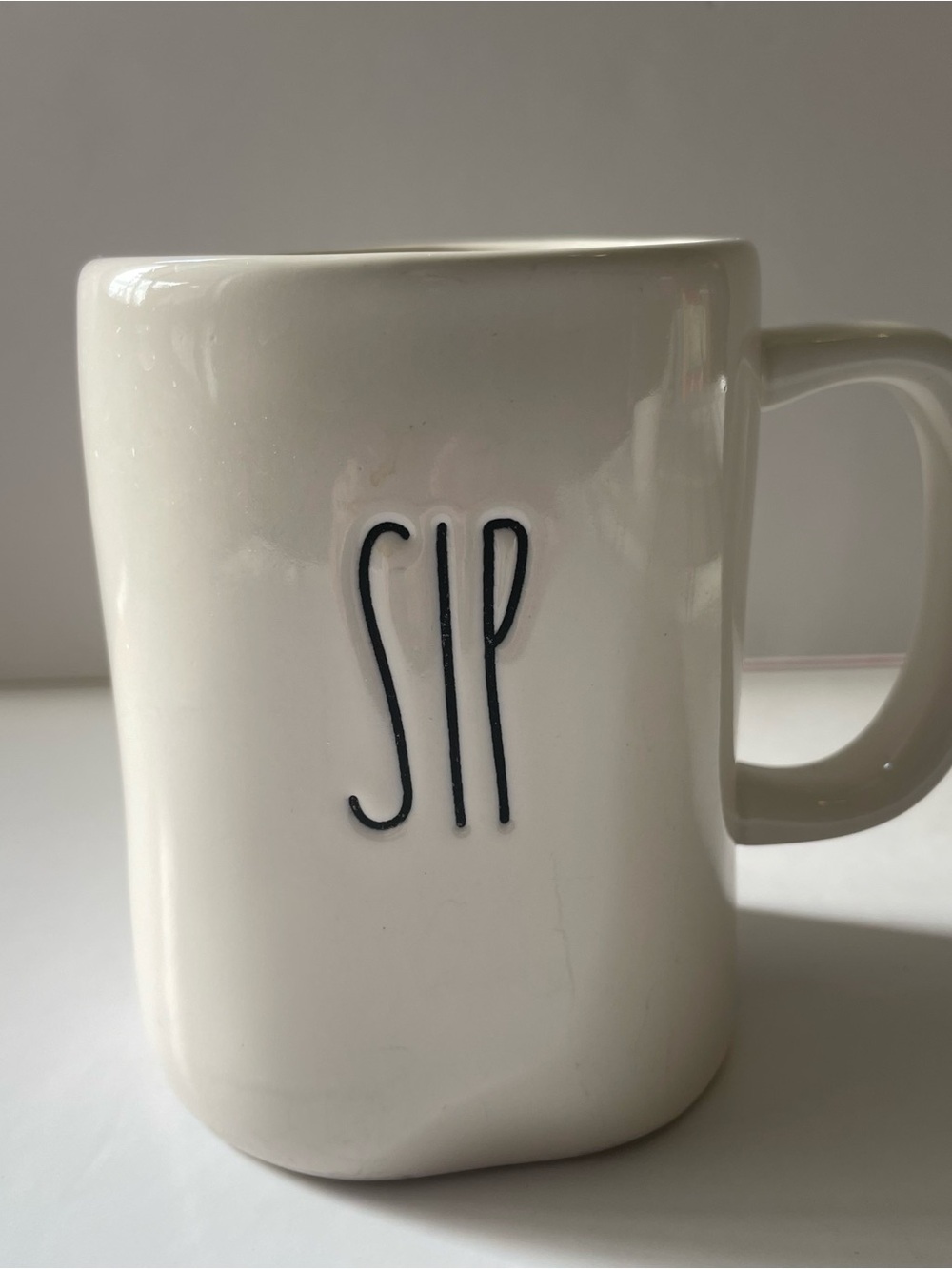 Rae Dunn Home Sip Large White Ceramic Artisan Coffee Mug O/S